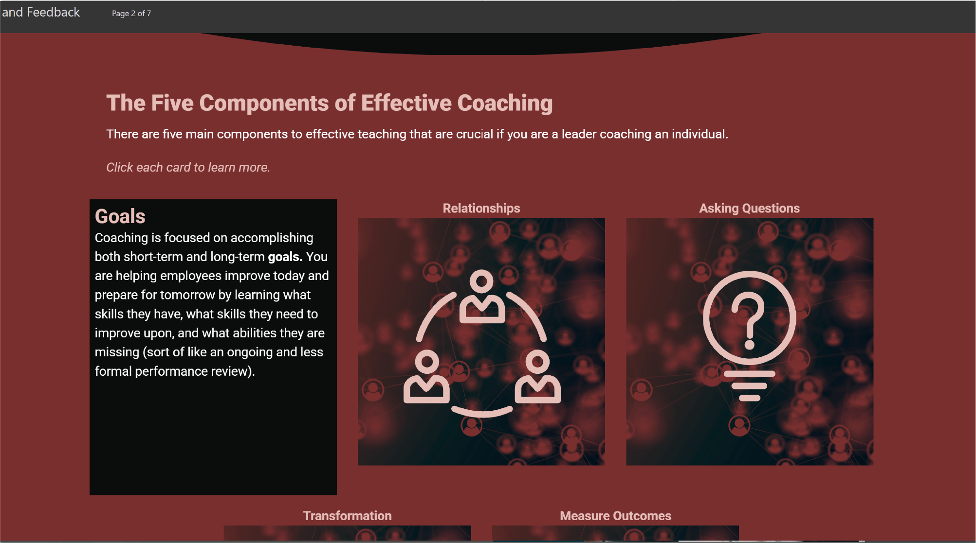 Five Components of Effective Coaching infographic.